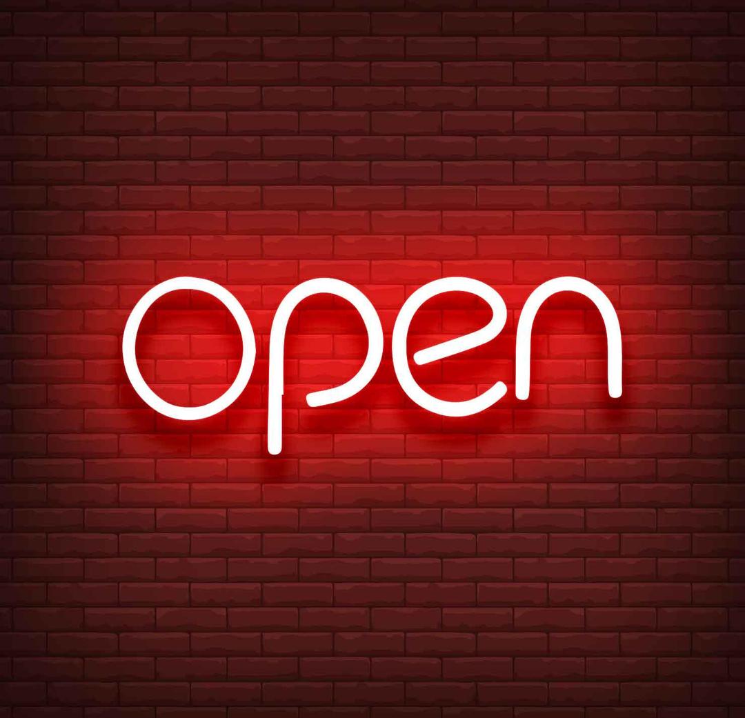 Open Neon Sign - Neon Light