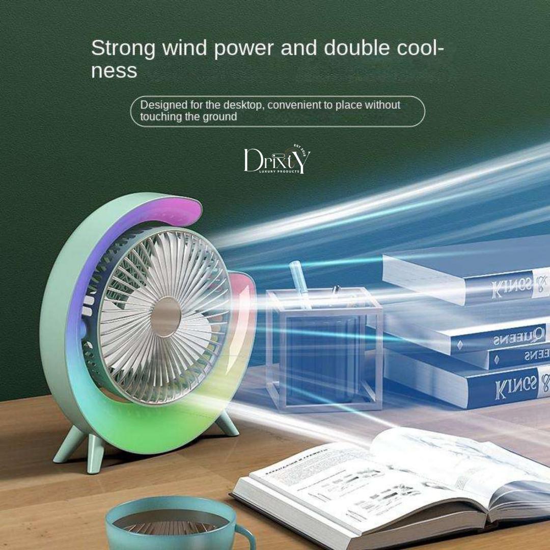 Multicolor Desk Fan With LED Lights